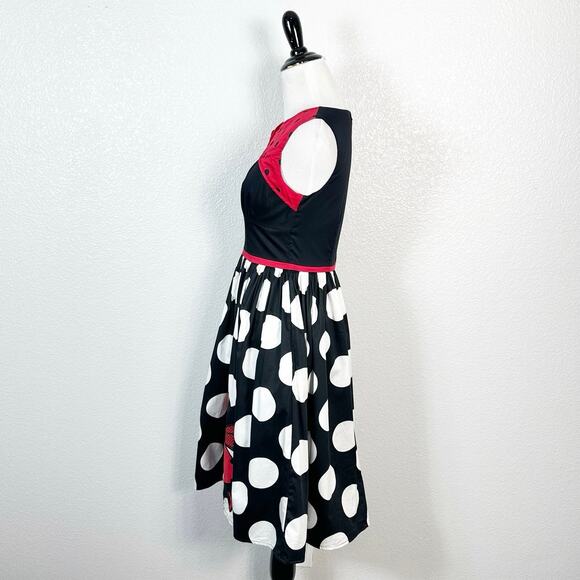 Disney Parks The Dress Shop Women’s Retro Mod Minnie Mouse Polka Dot Dress XS - Picture 7 of 16